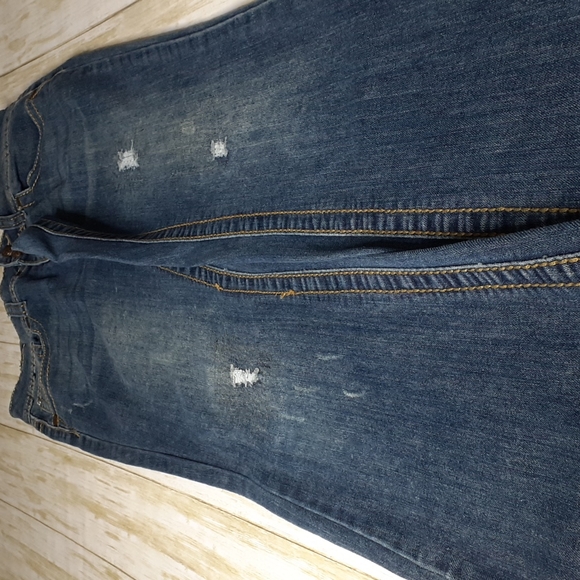 Karma Blue Ultra Stretch Bootcut Button Back Pockets Size 5 - Picture 9 of 16